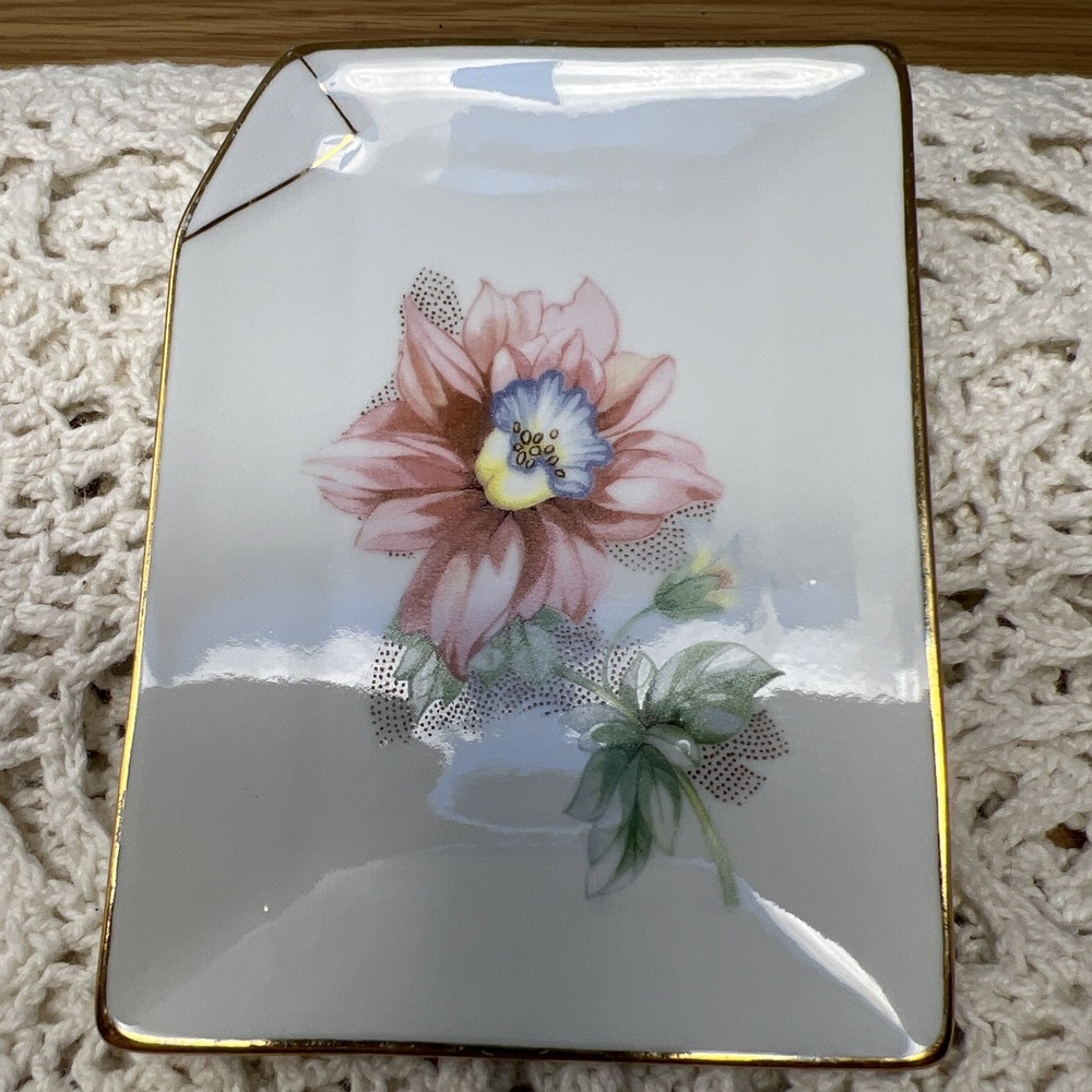 Antique Thierry De Zélicourt Porcelain Limoges France Hand Painted Trinket Tray